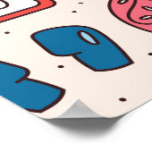 Bürogeschirr: Quirky-Seamless-Textur Poster (Ecke)