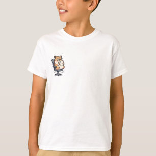 Bürohamster im Rollstuhl Kinder T-Shirt