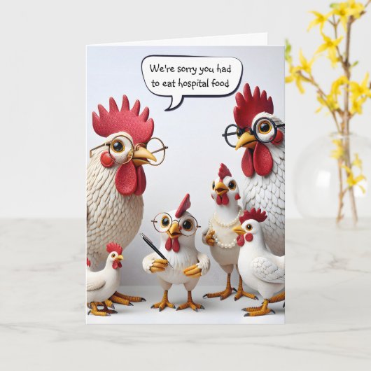 Bürohühner zum Wohlfühlen Karte (Gelbe Blume)