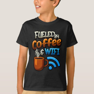 Bürohumor zu Hause durch Kaffee und WLAN-Remote be T-Shirt