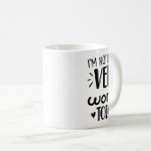 Bürokaffee Ich bin heute nicht sehr Gefühl Kaffeetasse (VorderseiteRechts)