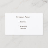 Bürokarte für den Brunnen Visitenkarte (Rückseite)