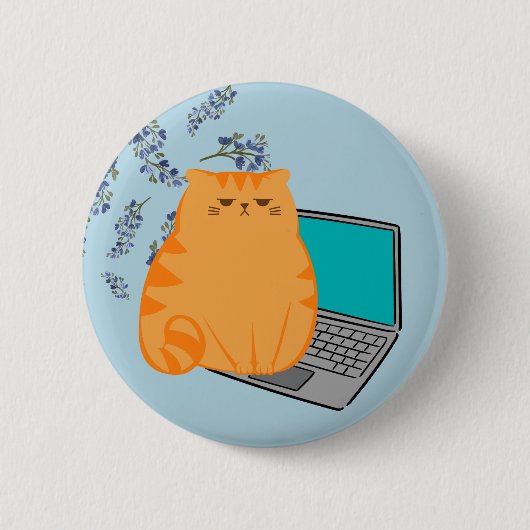 Bürokatze Button (Vorderseite)