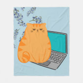 Bürokatze Fleecedecke (Vorderseite)