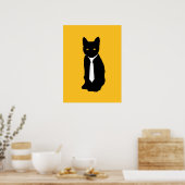 Bürokatze - Poster (Küche)