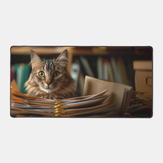 Bürokatze Schreibtischunterlage (Vorderseite)