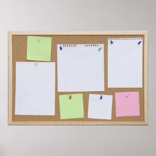 Bürokorkartentafel Poster (Vorne)