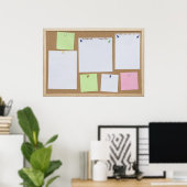 Bürokorkartentafel Poster (Heimbüro)