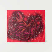 Bürokratie mit Bullen in der Sternennacht Wandteppich (Vorderseite (Horizontal))