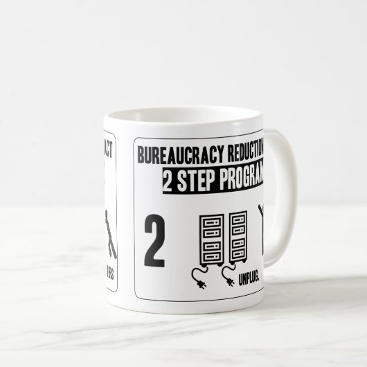 Bürokratieabbau Tasse (VorderseiteRechts)