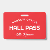 Bürolehrer für Regenbogen für Schulklassen Ausweis (Rückseite)