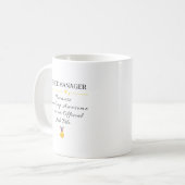 Büroleiter Chef Danke Kaffeetasse (Vorderseite Links)