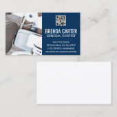 Büroleiter | QR Scan Code Business Card Visitenkarte (Vorne/Hinten)