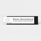 Bürologo Firmenschreibtisch Zeichen-Plakat Schreibtischnamensplakette (Vorderseite )