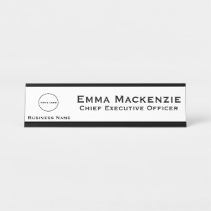 Bürologo Firmenschreibtisch Zeichen-Plakat Schreibtischnamensplakette