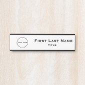 Bürologoklassegeschäft Hängen von Namensschildern Türschild (Vorderseite )