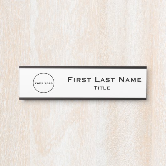 Bürologoklassegeschäft Hängen von Namensschildern Türschild (Vorderseite )