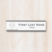 Bürologoklassegeschäft Hängen von Namensschildern Türschild (Vorderseite )