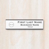 Bürologoklassegeschäft Hängen von Namensschildern Türschild (Vorderseite )