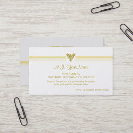 Büroluxusgoldstreifen des Rechtsassistent-DAS, Visitenkarte