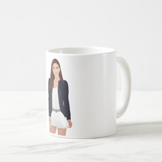 Büromädchen Kaffeetasse (VorderseiteRechts)