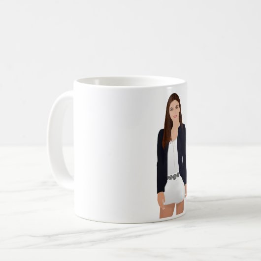 Büromädchen Kaffeetasse (Vorderseite Links)