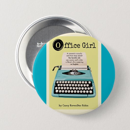 Büromädchen-Knopf Button (Vorne & Hinten)