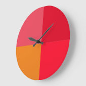 Büromauer in Rot und Orange Große Wanduhr (Winkel)