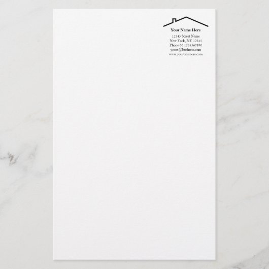 Büropapier für den Bau von Immobilien Briefpapier (Vorderseite)