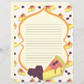 Büropapier mit Käsekuchen (Vorne/Hinten)