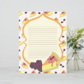 Büropapier mit Käsekuchen (Stehend Vorderseite)