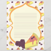 Büropapier mit Käsekuchen (Vorderseite)