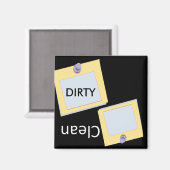 Büroposten es saubere schmutzige Geschirrspülmasch Magnet (Vorderseite/Rückseite)