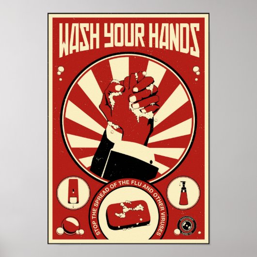 Büroproaganda: Hände waschen Poster (Vorne)