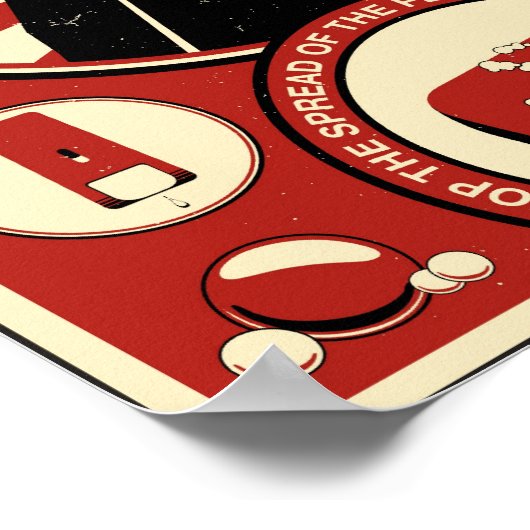 Büroproaganda: Hände waschen Poster (Ecke)