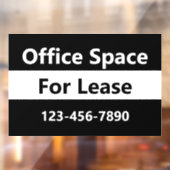 Büroraum für das Leasing von Schwarz und Weiß Fensteraufkleber (Blatt 2)