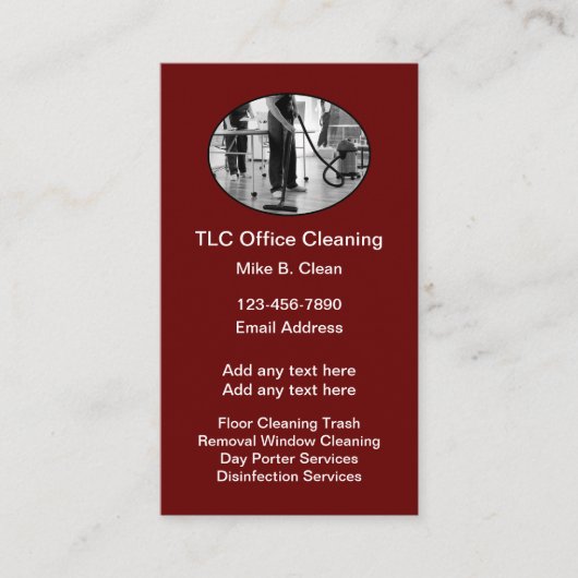 Büroreinigung Janitorial Service Business Cards Visitenkarte (Vorderseite)