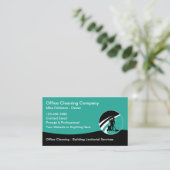 Büroreinigung und Janitorial Visitenkarte (Stehend Vorderseite)