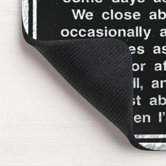 Bürostunden Mousepad (Ecke)