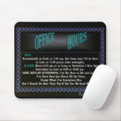 Bürostunden Mousepad-Schwarzes Mousepad (Mit Mouse)