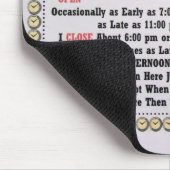 Bürostunden Mousepad-weiß Mousepad (Ecke)