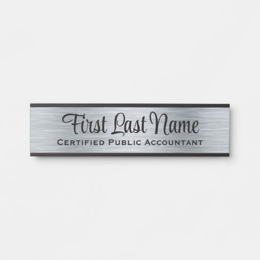 Bürotür signiert Einfache moderne Imitate Silver S Türschild (Vorderseite )