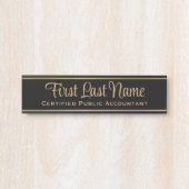 Bürotür signiert einfaches modernes Black & Gold-Z Türschild (Vorderseite )