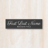 Bürotür signiert einfaches, modernes schwarzes Zei Türschild (Vorderseite )