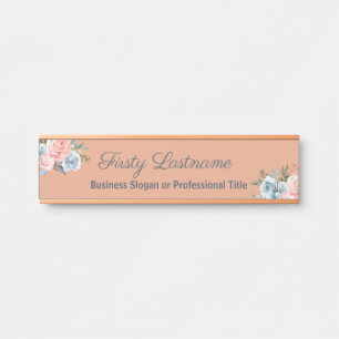 Bürotür signiert Rose Rose Gold-Zeichen Türschild