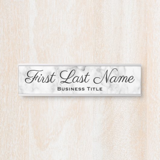 Bürotür signiert schlichtes graues Marmorzeichen Türschild (Vorderseite )