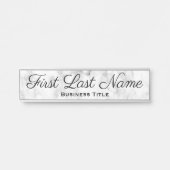 Bürotür signiert schlichtes graues Marmorzeichen Türschild (Vorderseite )