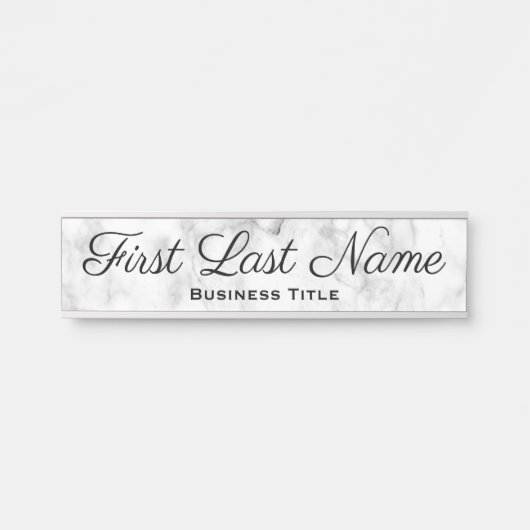 Bürotür signiert schlichtes graues Marmorzeichen Türschild (Vorderseite )