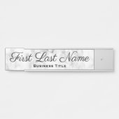 Bürotür signiert schlichtes graues Marmorzeichen Türschild (Vorderseite )