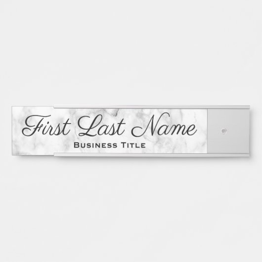 Bürotür signiert schlichtes graues Marmorzeichen Türschild (Vorderseite )